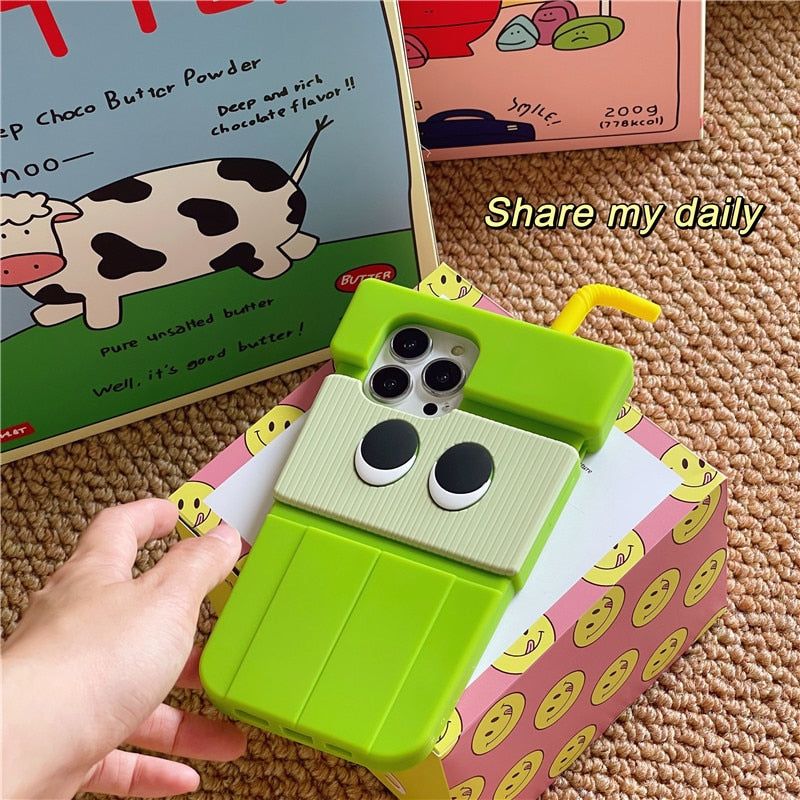 3D Kiwi Fruit Juice Cute iPhone Cases