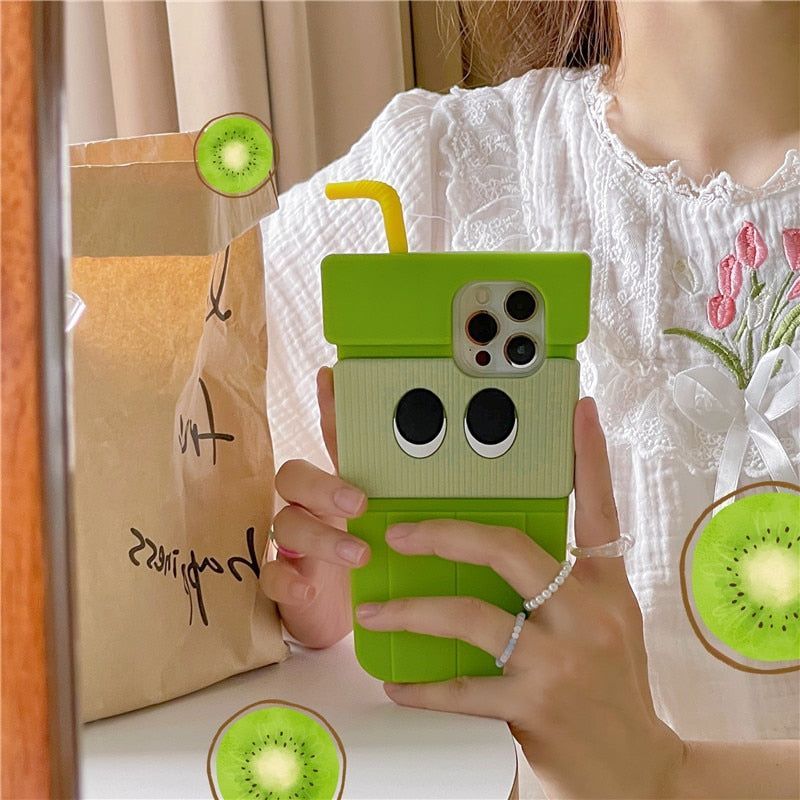 3D Kiwi Fruit Juice Cute iPhone Cases