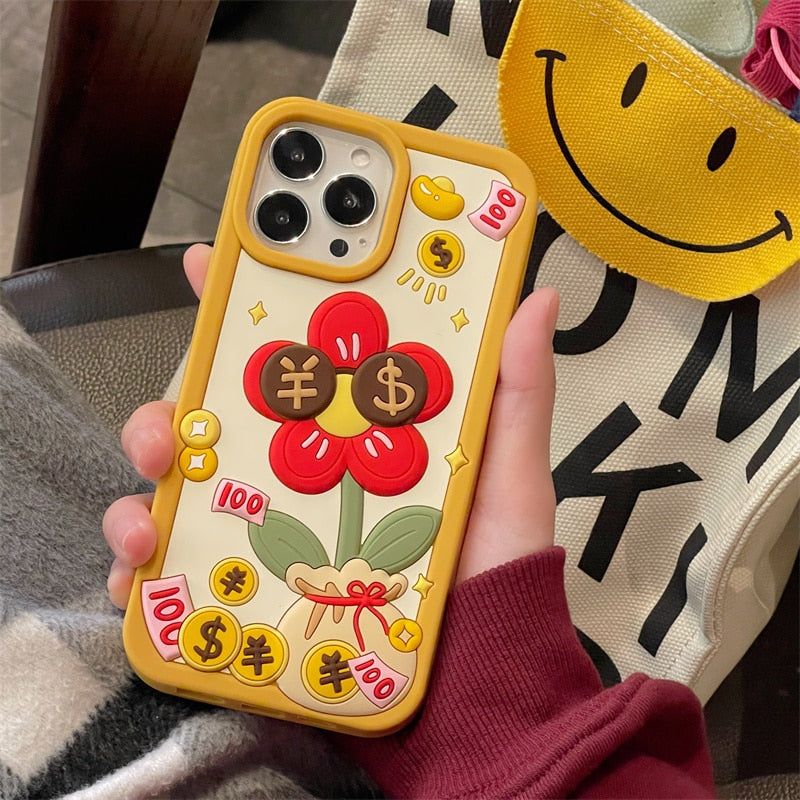 3D Money Floral Cute iPhone Cases