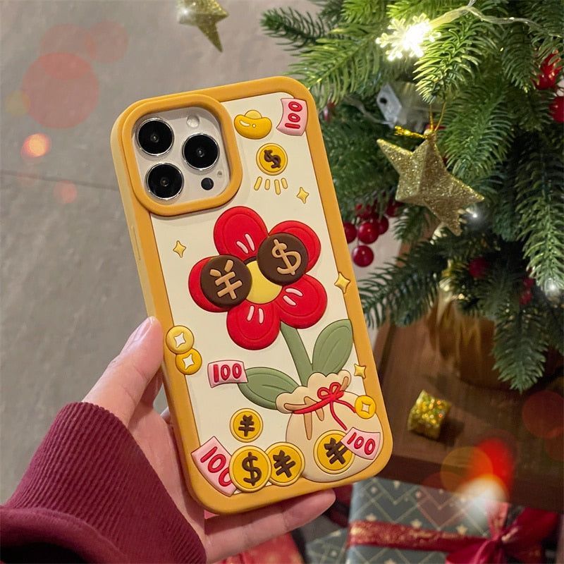 3D Money Floral Cute iPhone Cases