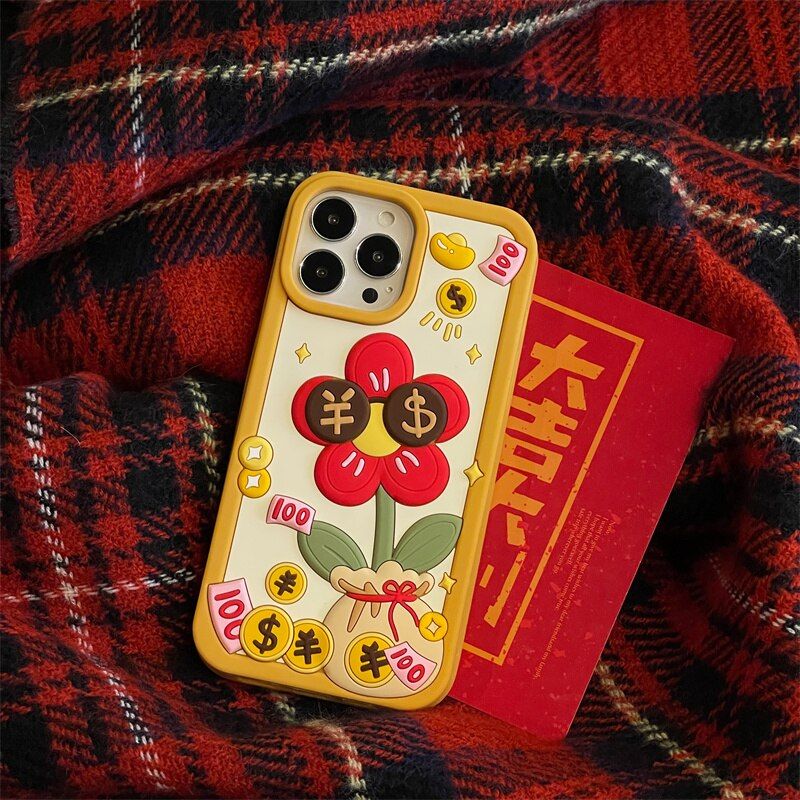 3D Money Floral Cute iPhone Cases