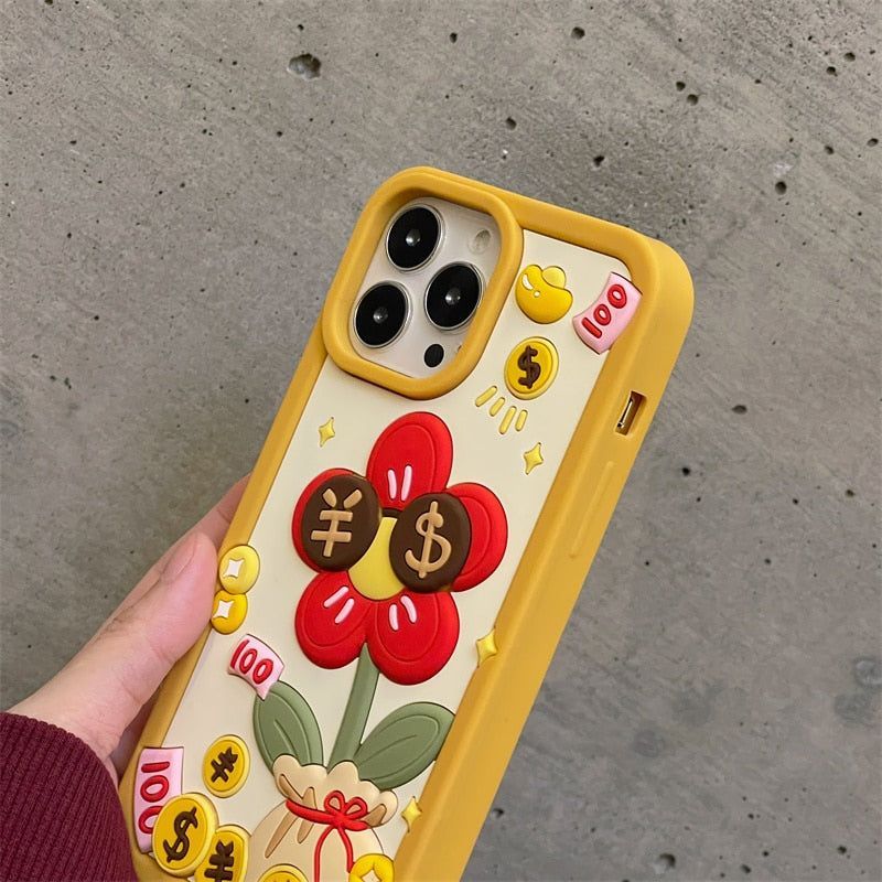 3D Money Floral Cute iPhone Cases