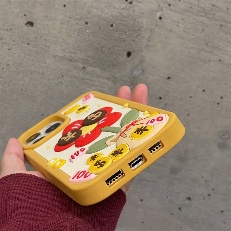 3D Money Floral Cute iPhone Cases