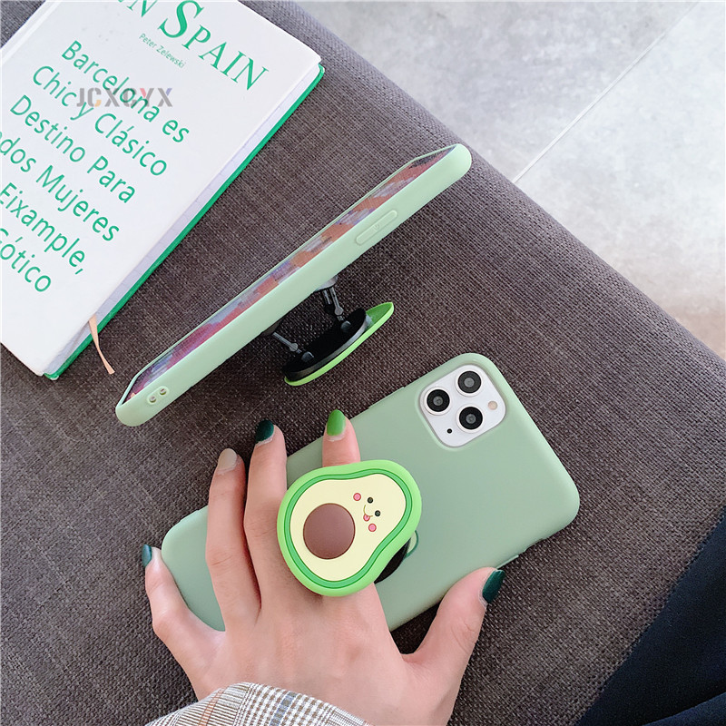 3D Luxury Cute Avocado Soft Silicone Case for iPhone