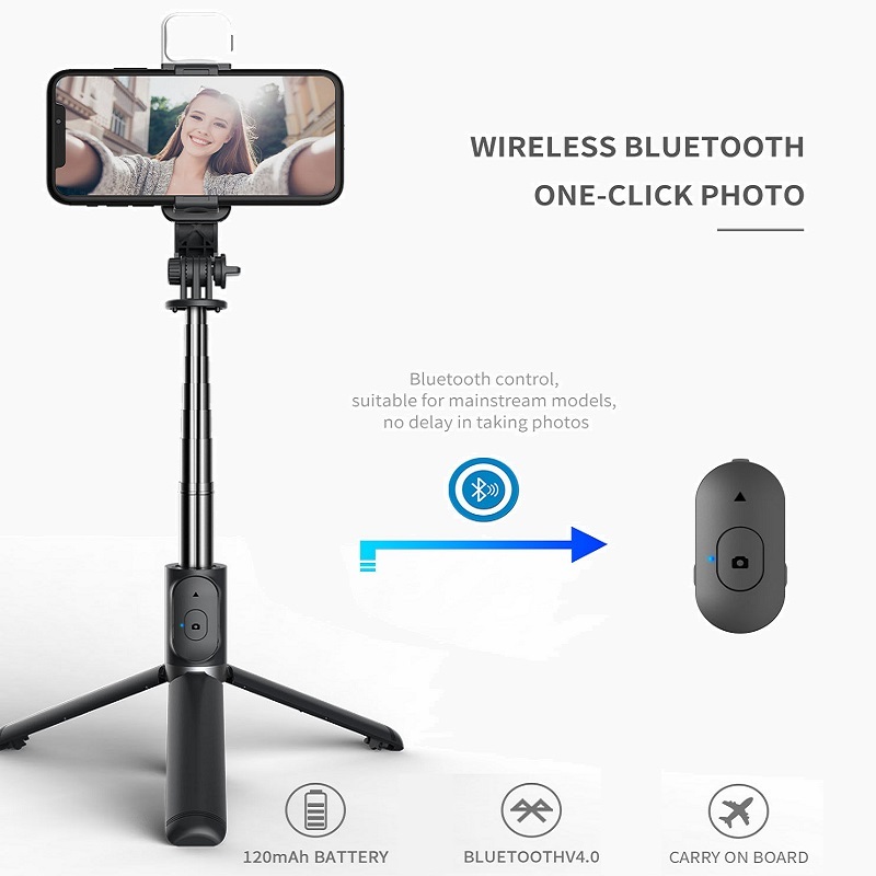 Bluetooth Selfie Stick with Fill Light