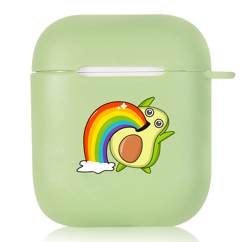 Cute Avocado Candy Color AirPods AirPods Pro Soft Silicone Case