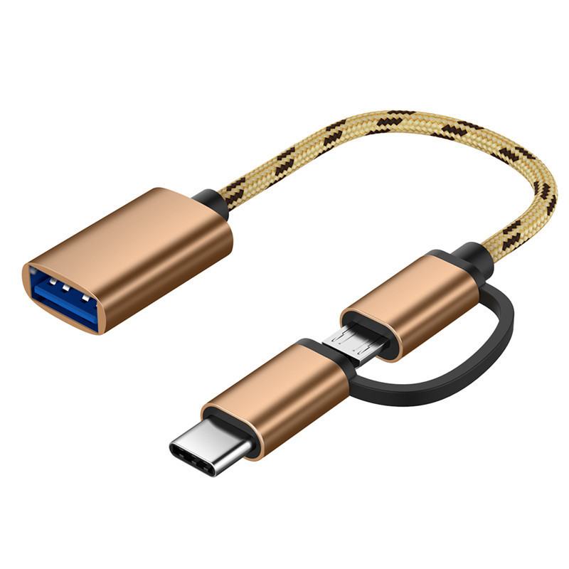 Type-C Micro USB to USB 3.0 2 In 1 Adapter