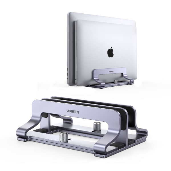 Vertical Dual Slot Laptop Stand for Desk