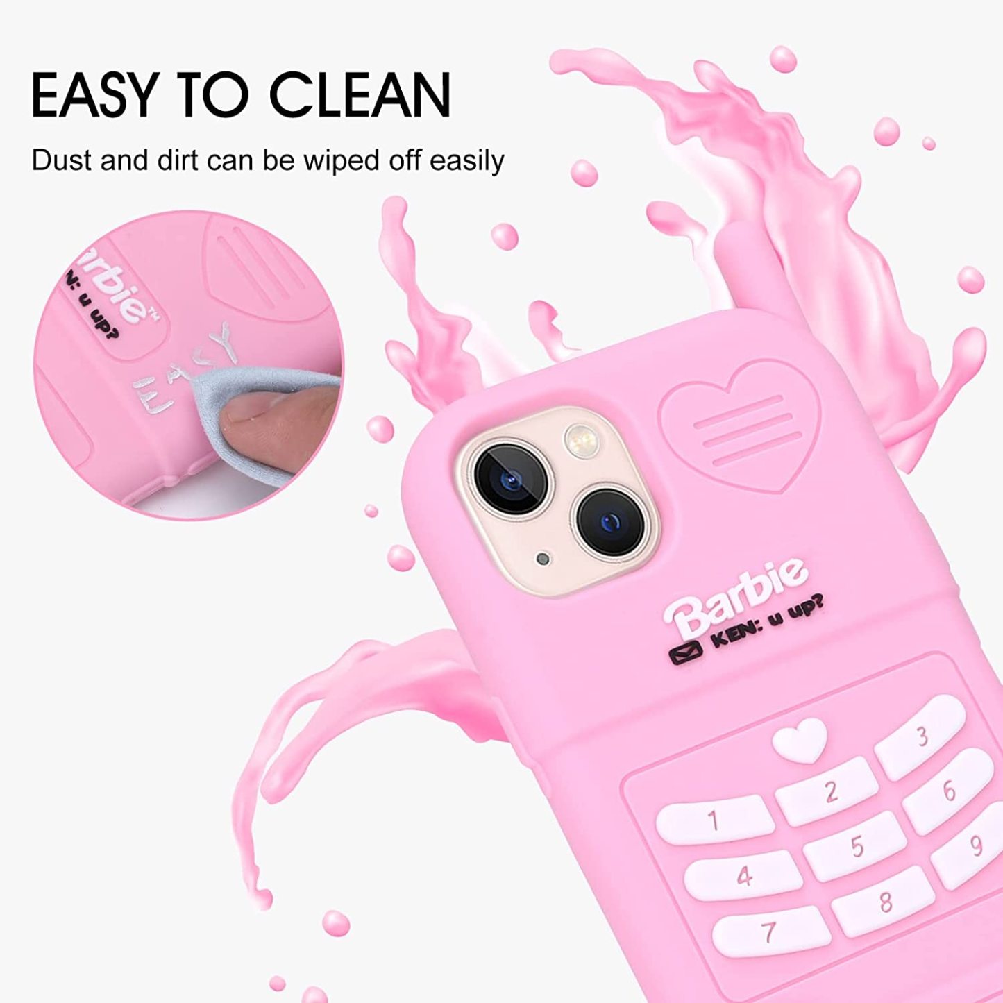 3D Silicon Cartoon Pink Cute Case 