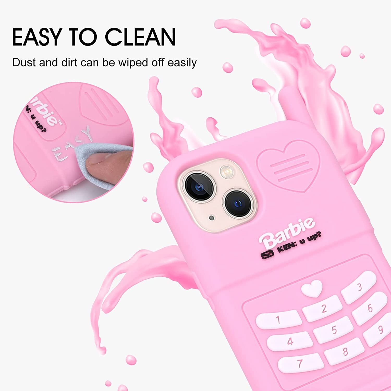  3D Silicon Cartoon Pink Cute Case 