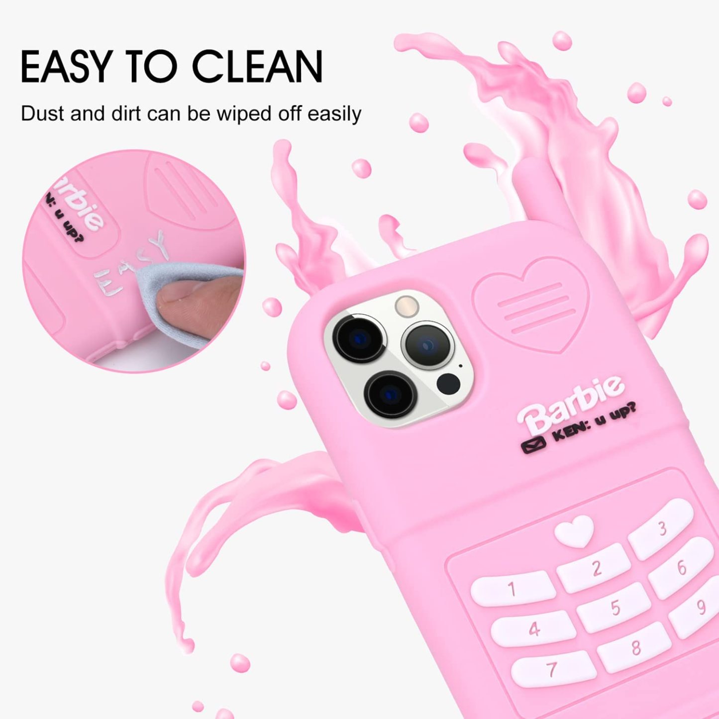  3D Silicon Cartoon Pink Cute Case 