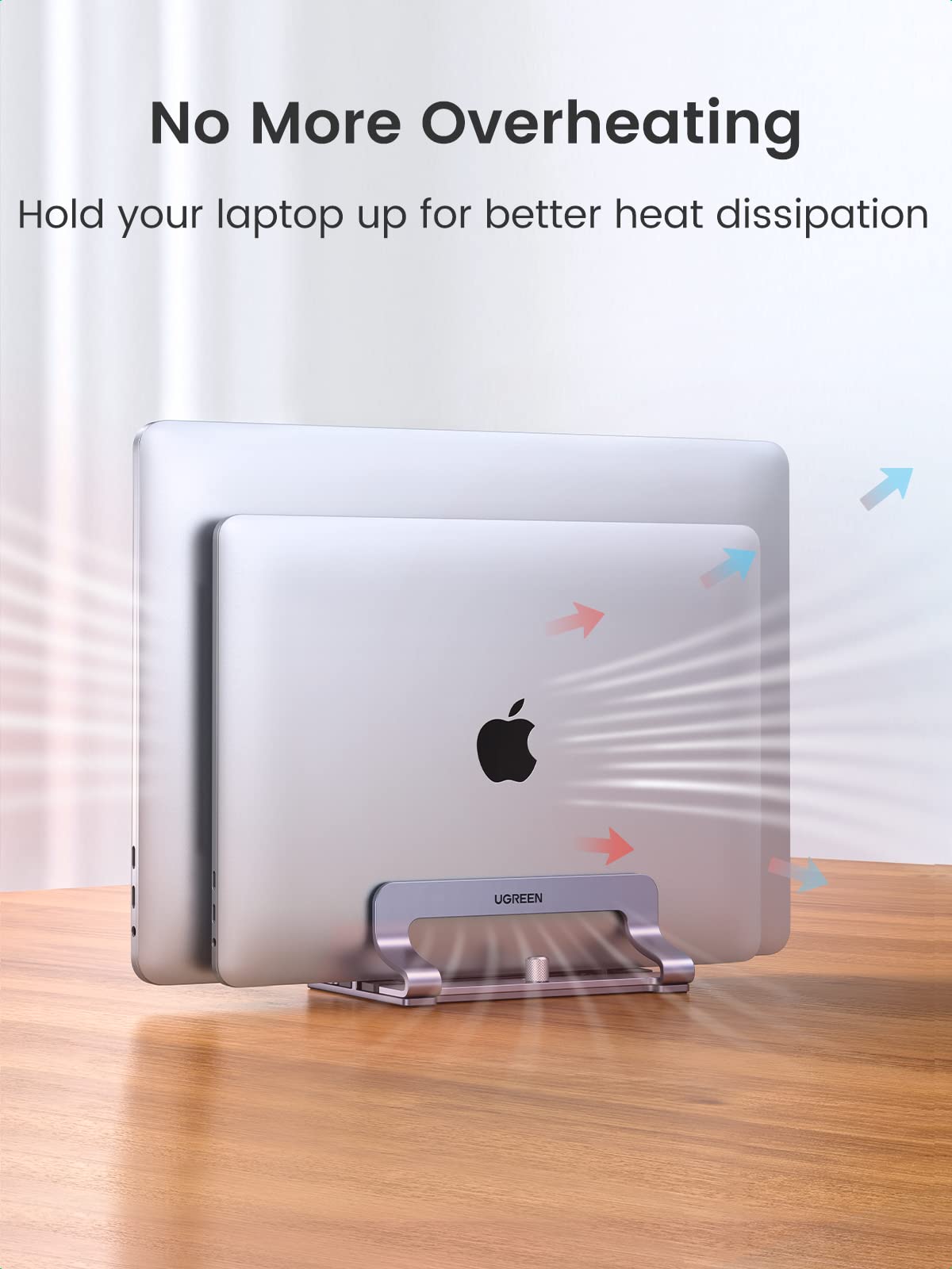 Vertical Dual Slot Laptop Stand for Desk