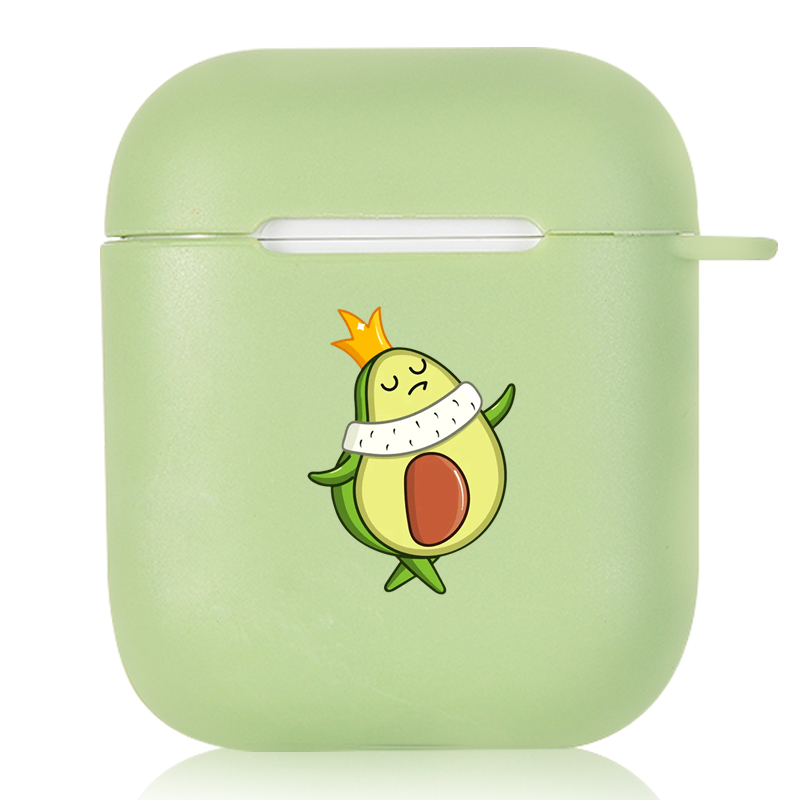 Cute Avocado Candy Color AirPods AirPods Pro Soft Silicone Case
