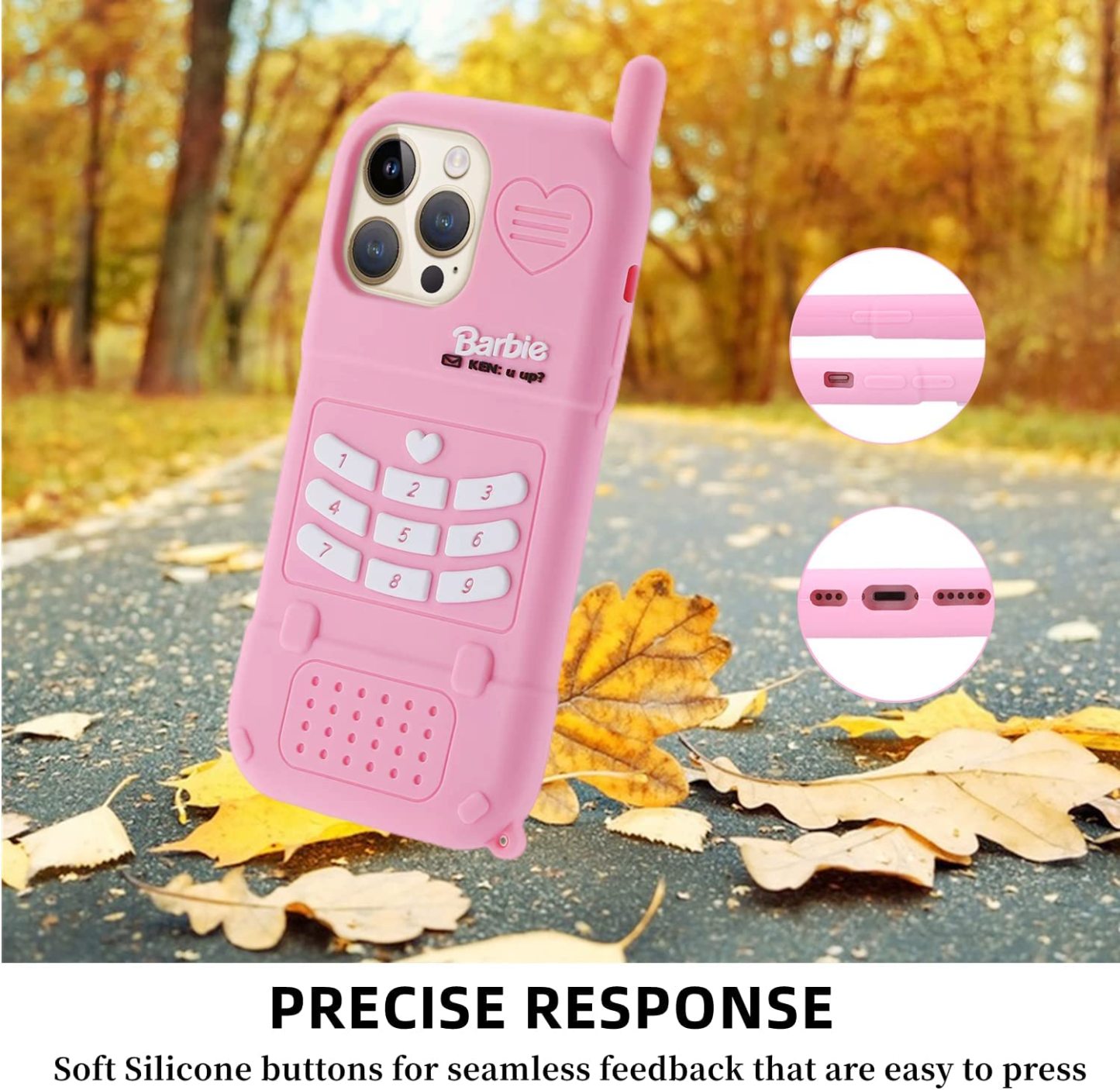  3D Silicon Cartoon Pink Cute Case 