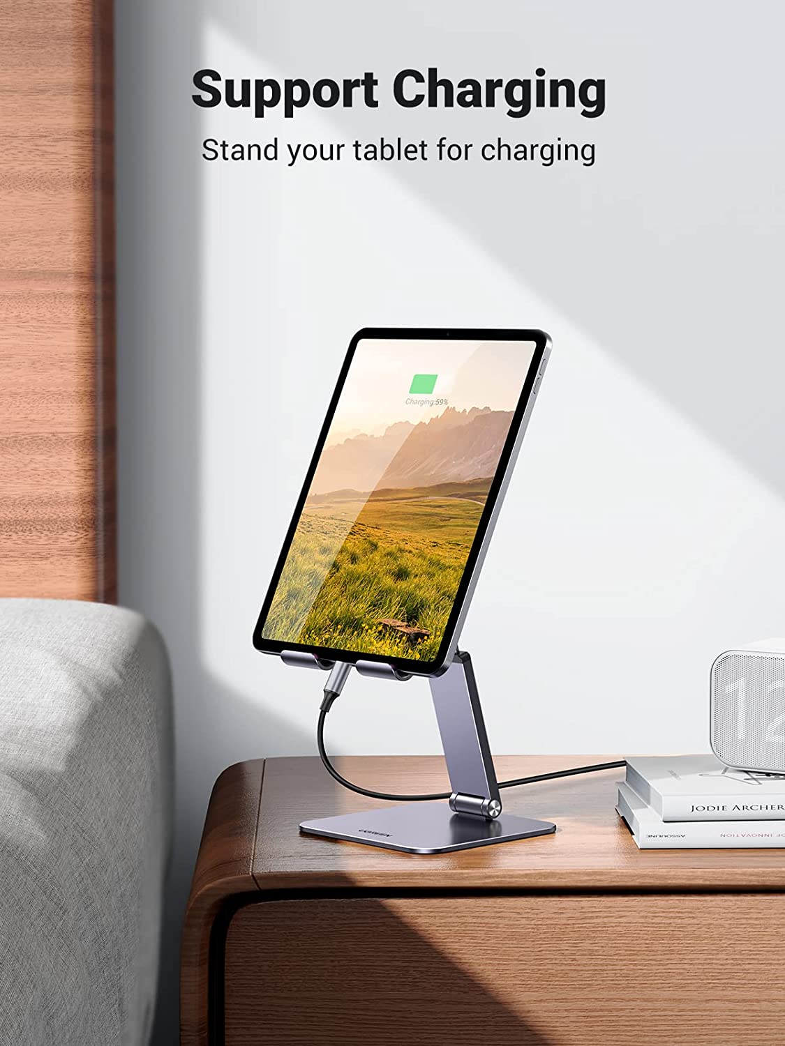 Deal Tablet Stand Holder for Desk Grey