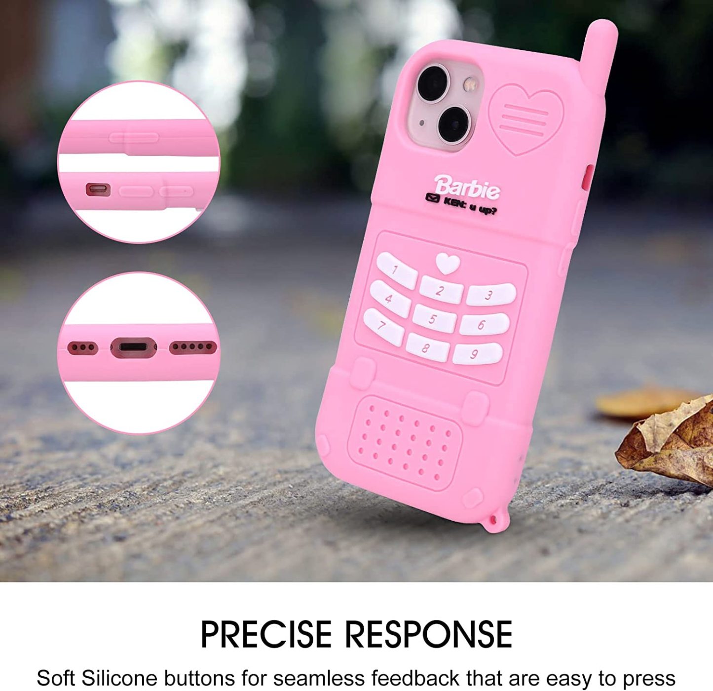  3D Silicon Cartoon Pink Cute Case 