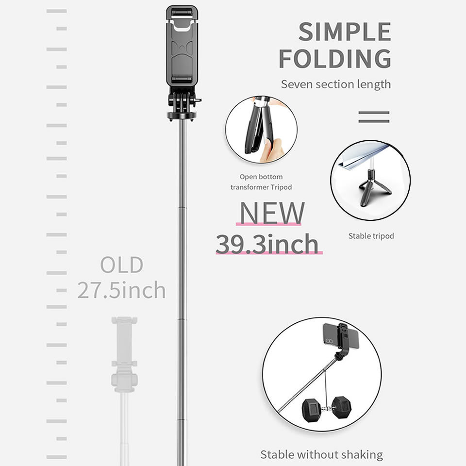 Bluetooth Tripod Selfie Stick