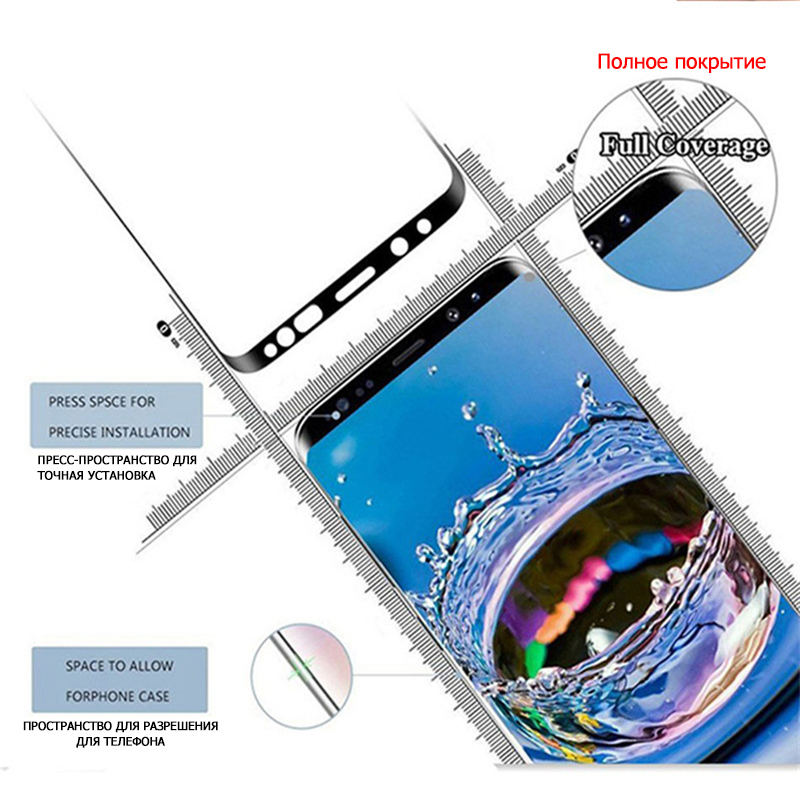 9000D Full Curved Tempered Glass Screen Protector for Samsung