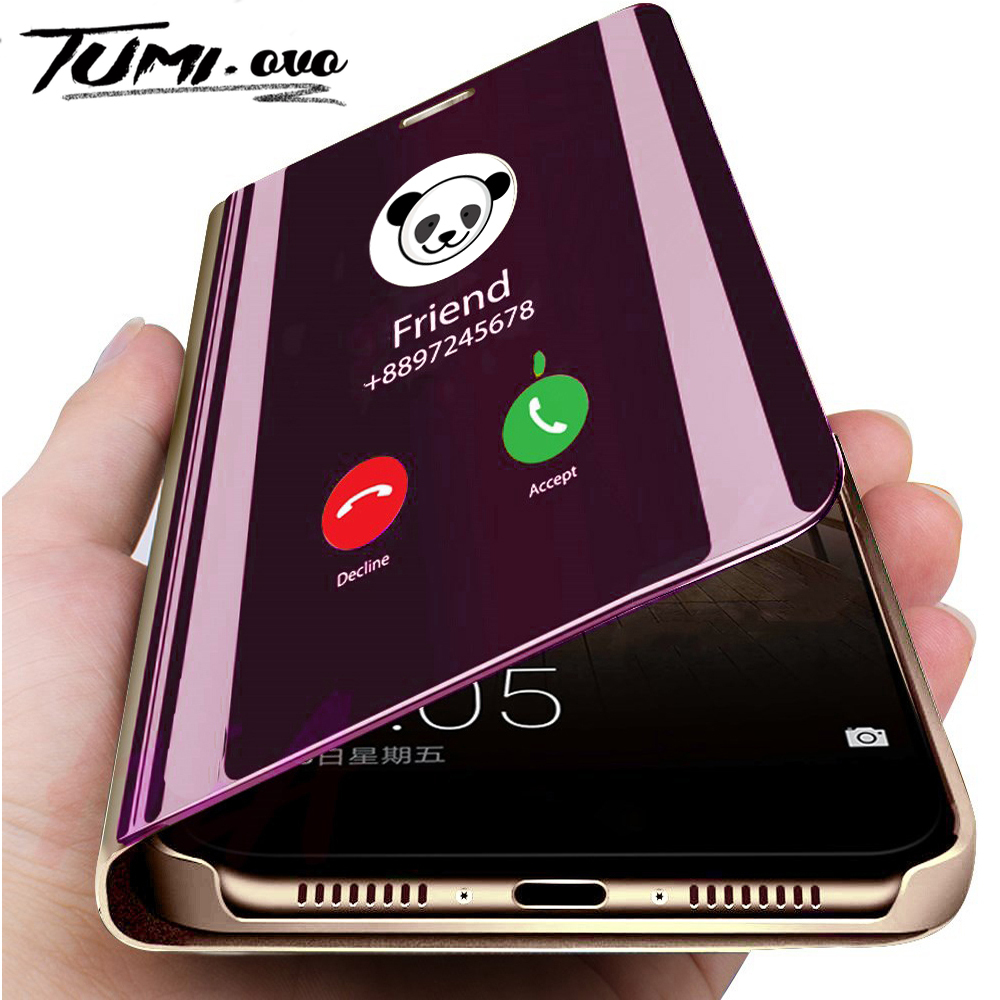 Mirror Flip Leather Case for Samsung