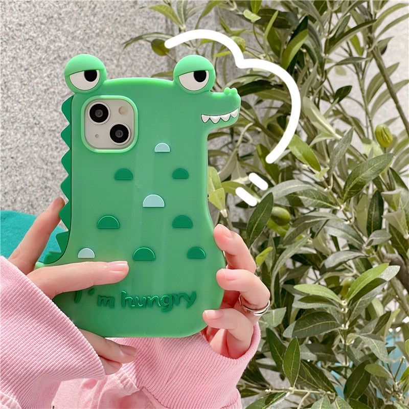 Cartoon 3D Crocodile Cute iPhone Cases