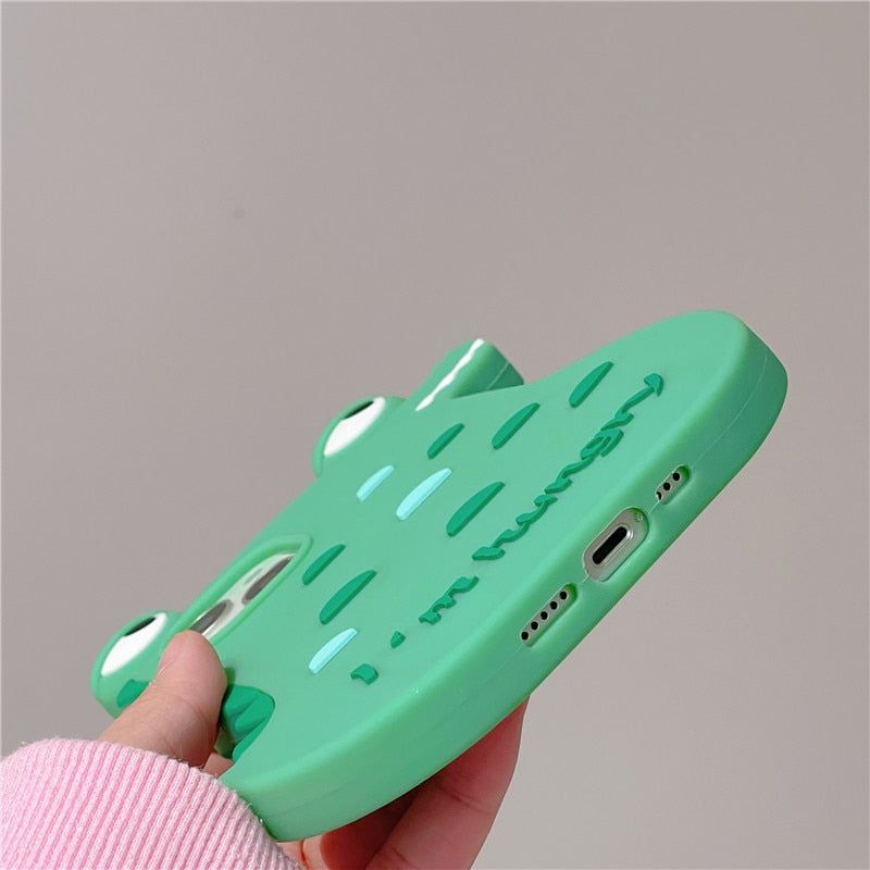 Cartoon 3D Crocodile Cute iPhone Cases
