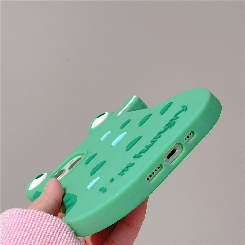 Cartoon 3D Crocodile Cute iPhone Cases