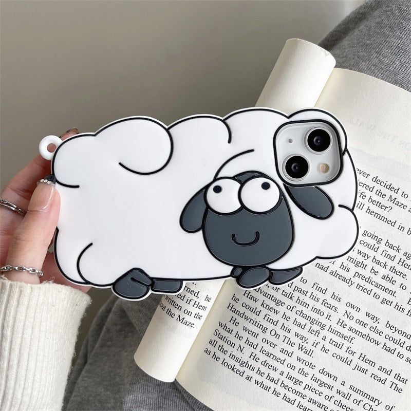 Cartoon 3D Sheep Cute iPhone Cases