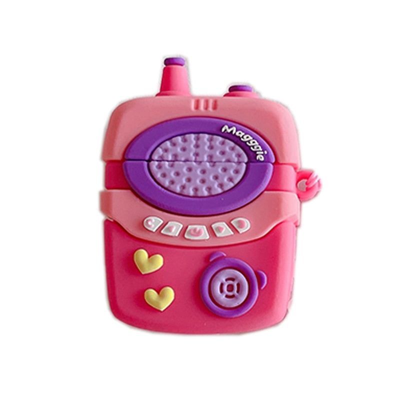 Cute Heart Intercom 3D Airpods Case with Lanyard