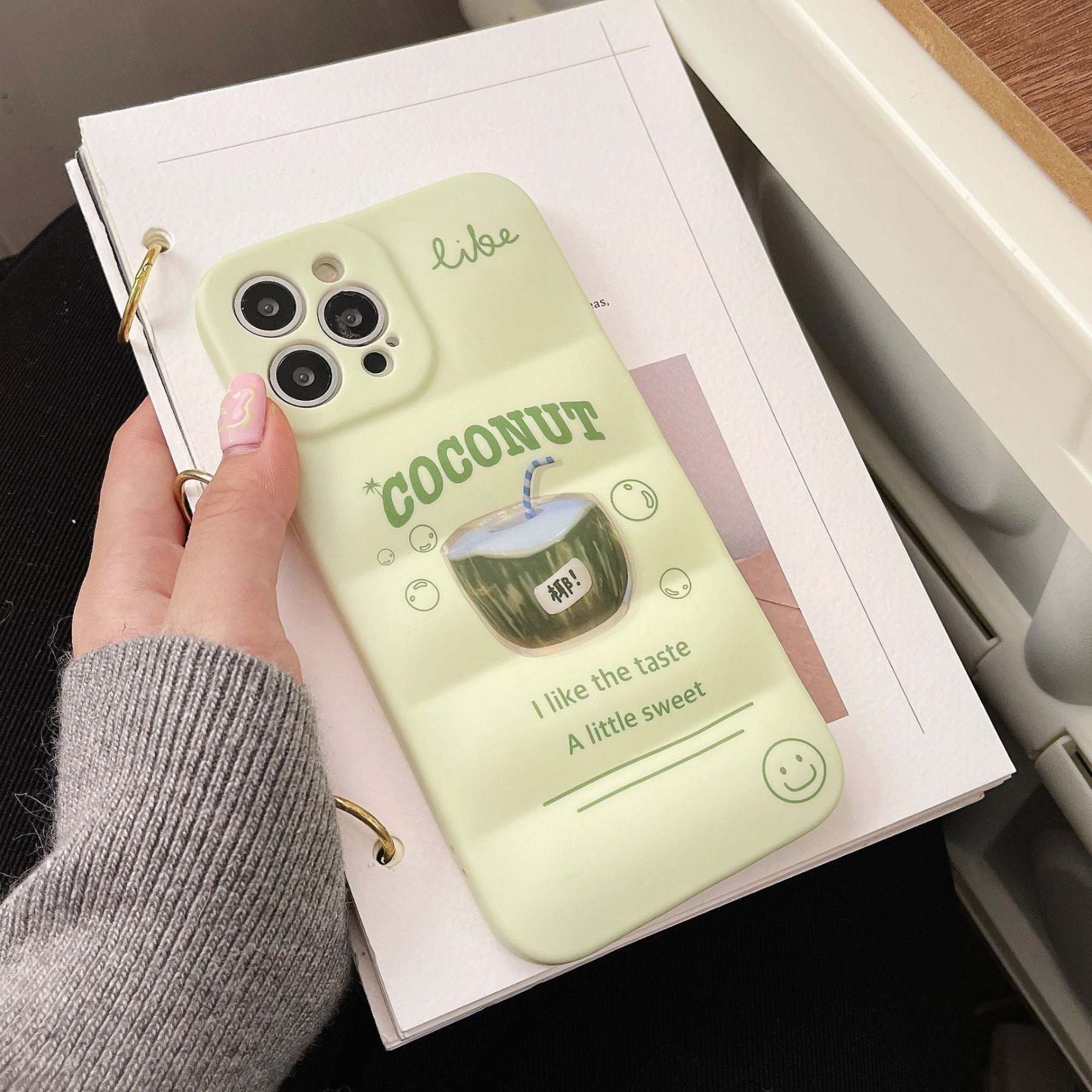 Matcha Coconut Drink Cute iPhone Cases