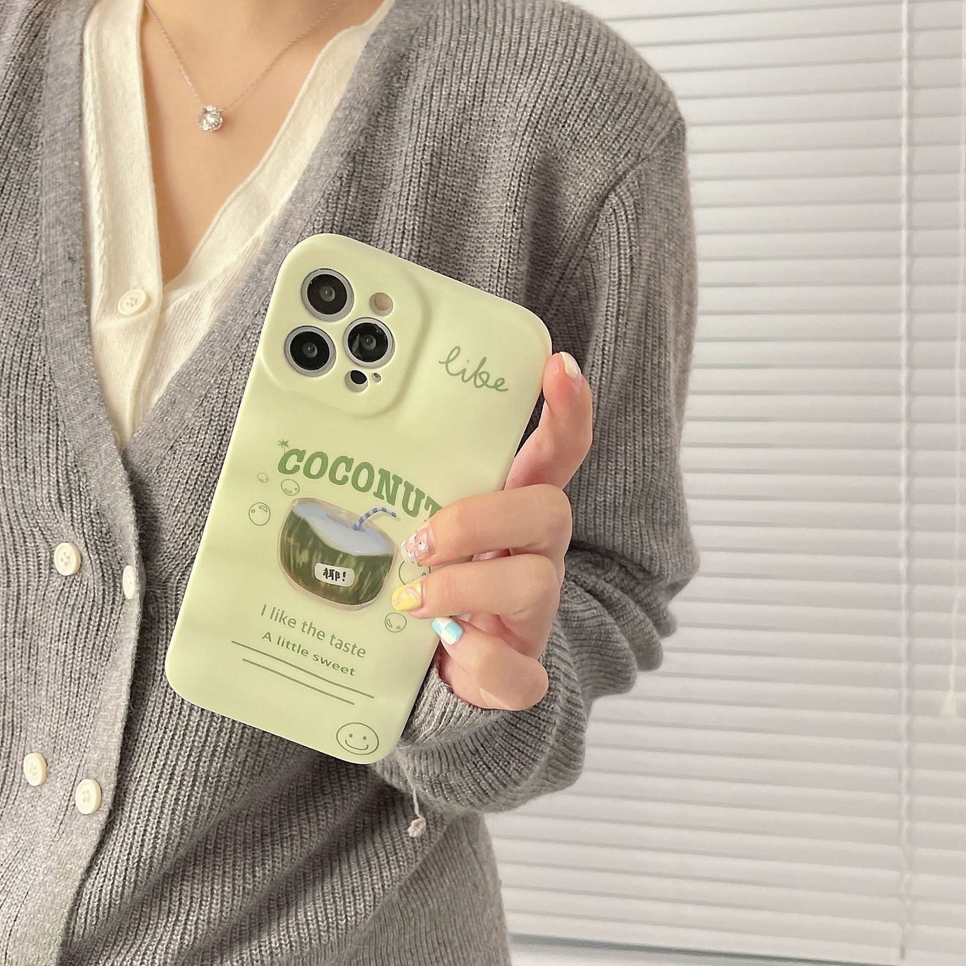 Matcha Coconut Drink Cute iPhone Cases