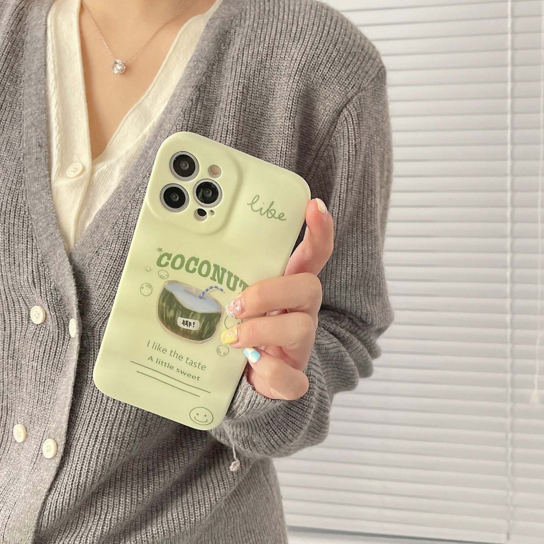 Matcha Coconut Drink Cute iPhone Cases