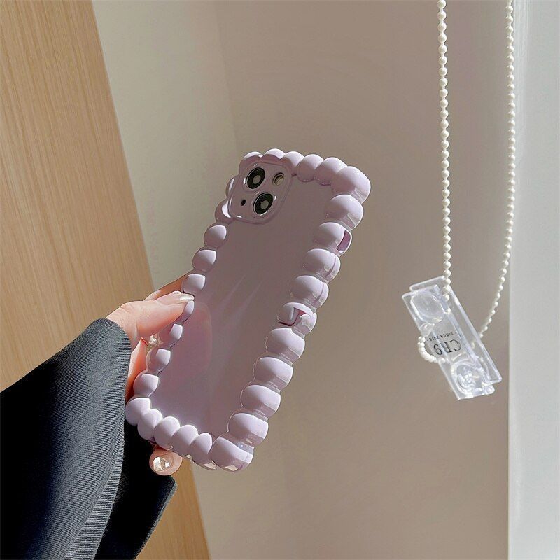 Popular Wavy Border iPhone Cases With Stand Holder 