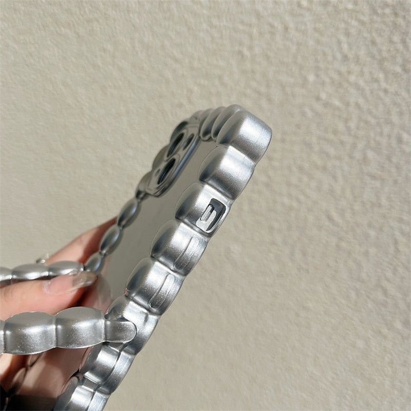 Popular Wavy Border iPhone Cases With Stand Holder 