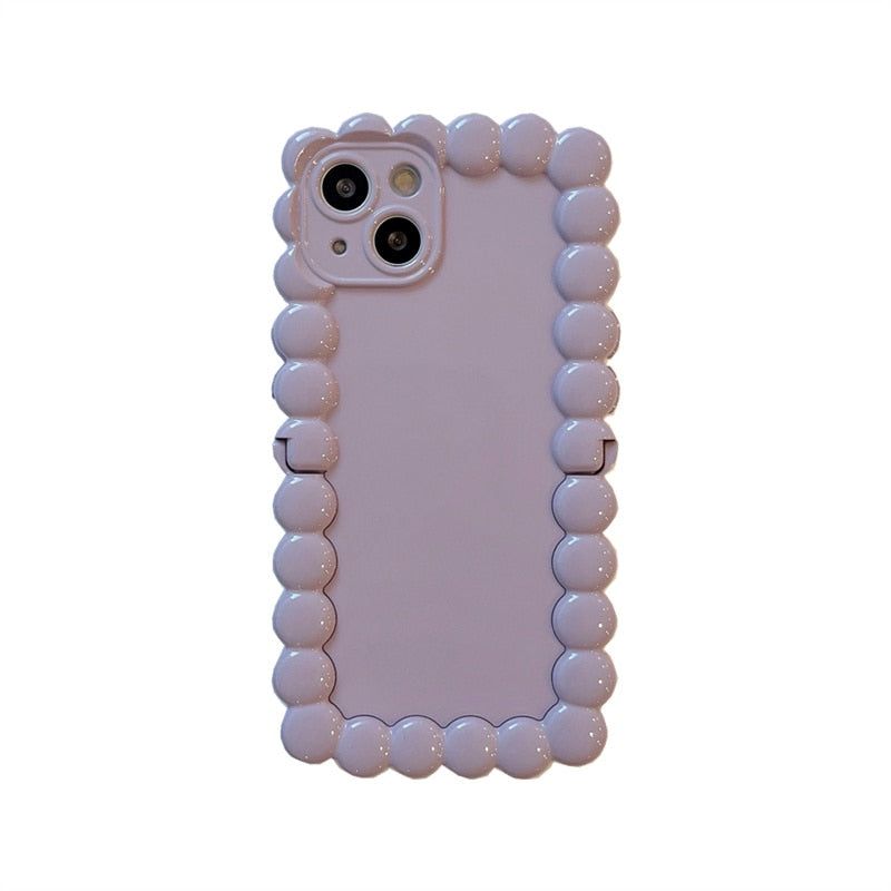 Popular Wavy Border iPhone Cases With Stand Holder 