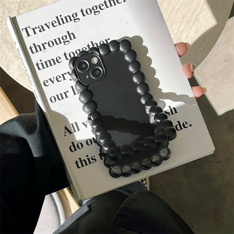 Popular Wavy Border iPhone Cases With Stand Holder 