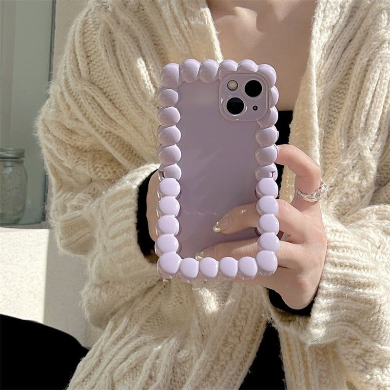 Popular Wavy Border iPhone Cases With Stand Holder 