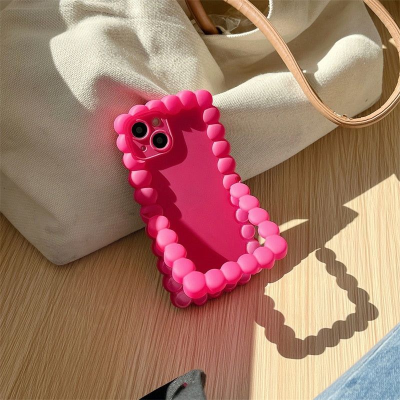 Popular Wavy Border iPhone Cases With Stand Holder 