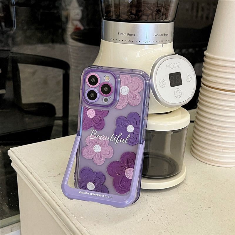 Purple Floral Cute iPhone Cases 