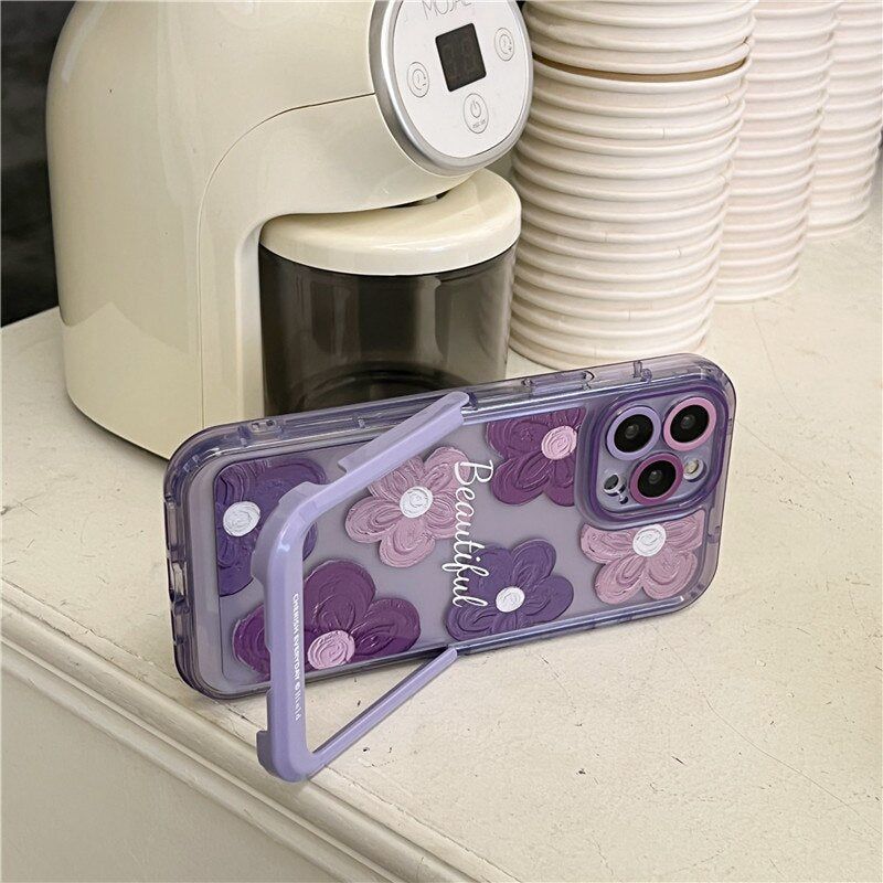 Purple Floral Cute iPhone Cases 