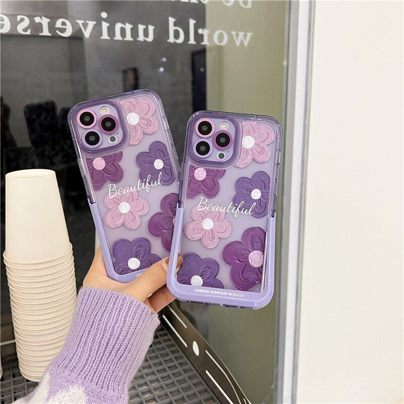 Purple Floral Cute iPhone Cases 