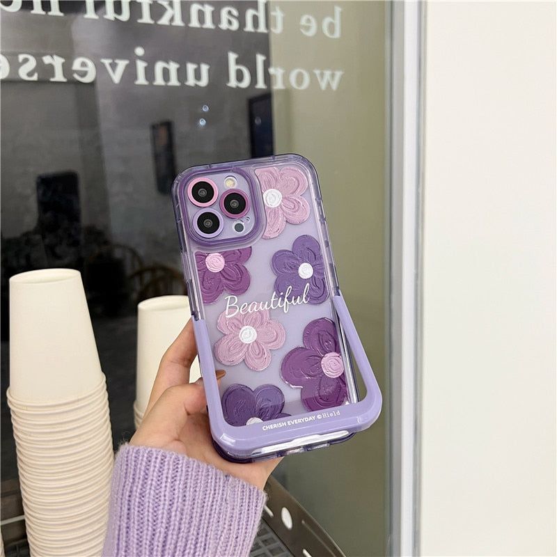 Purple Floral Cute iPhone Cases 