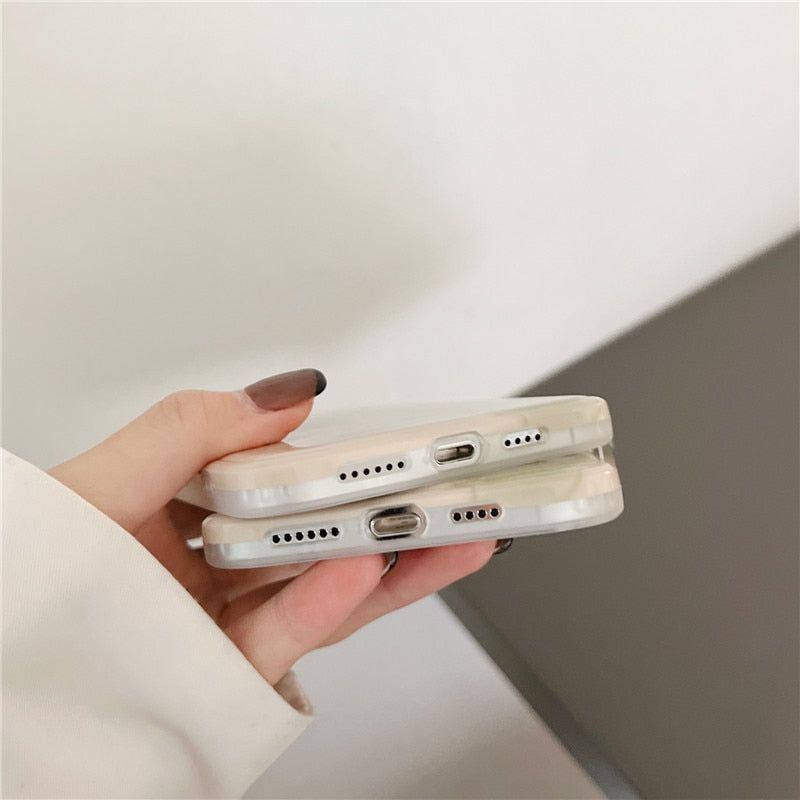 Retro Matcha Green Painting Cute iPhone Cases