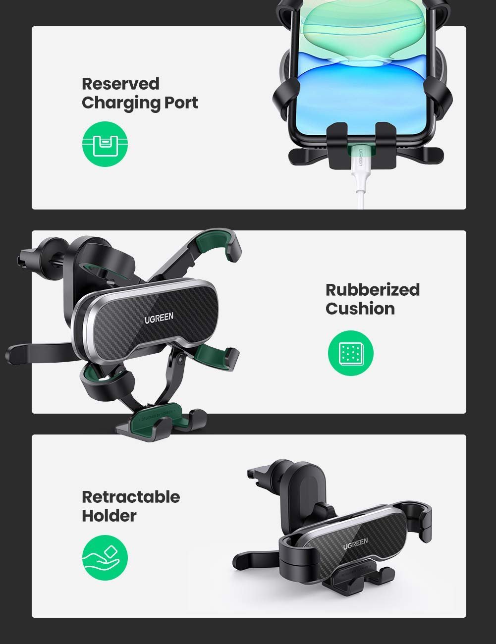 Gravity Air Vent Car Phone Holder