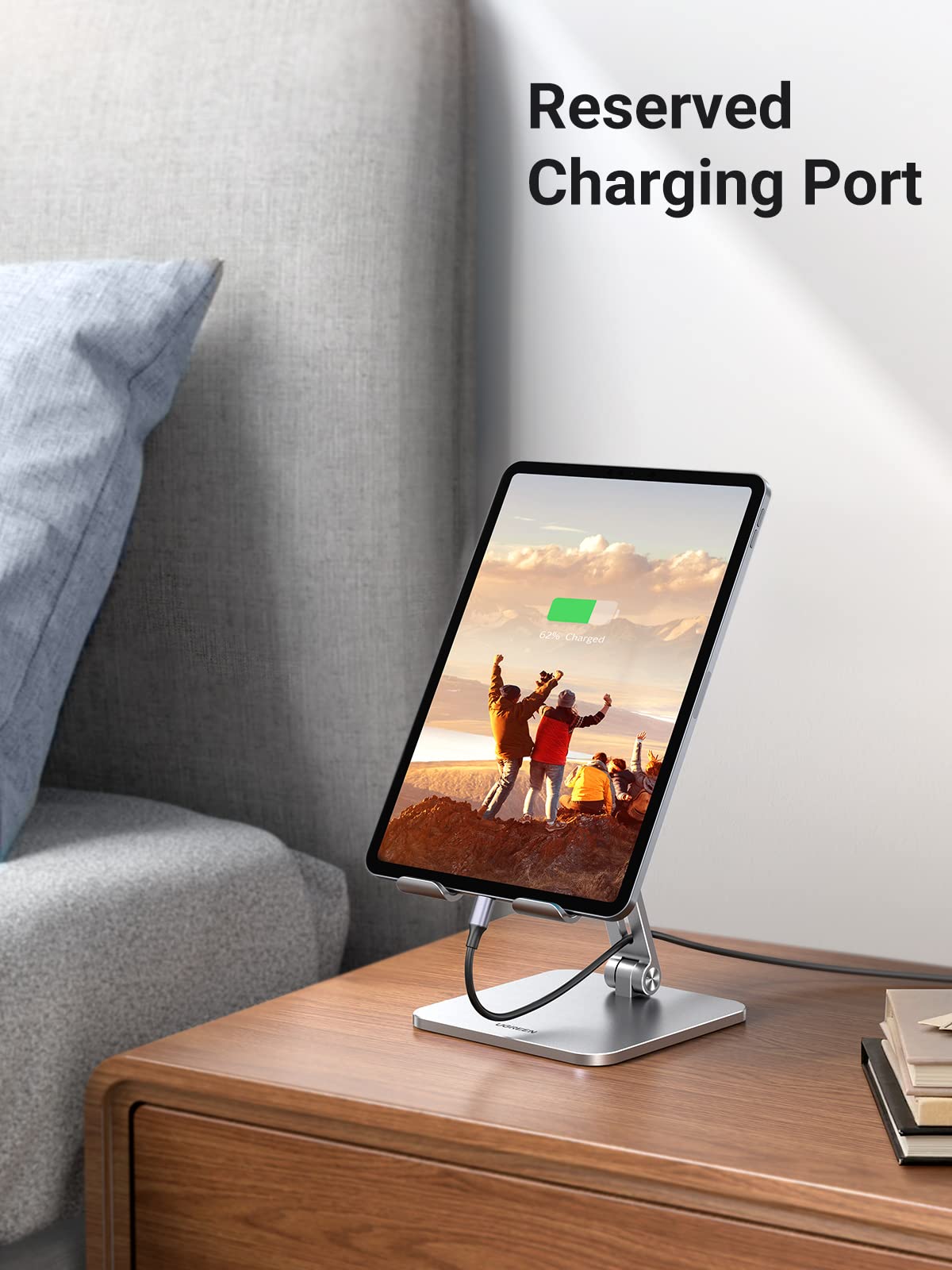 Deal Tablet Stand Holder for Desk Grey/Silver