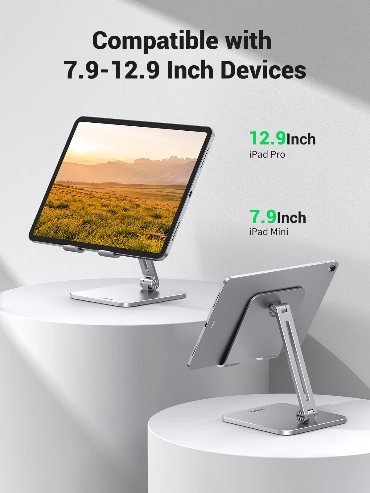 Deal Tablet Stand Holder for Desk Grey/Silver