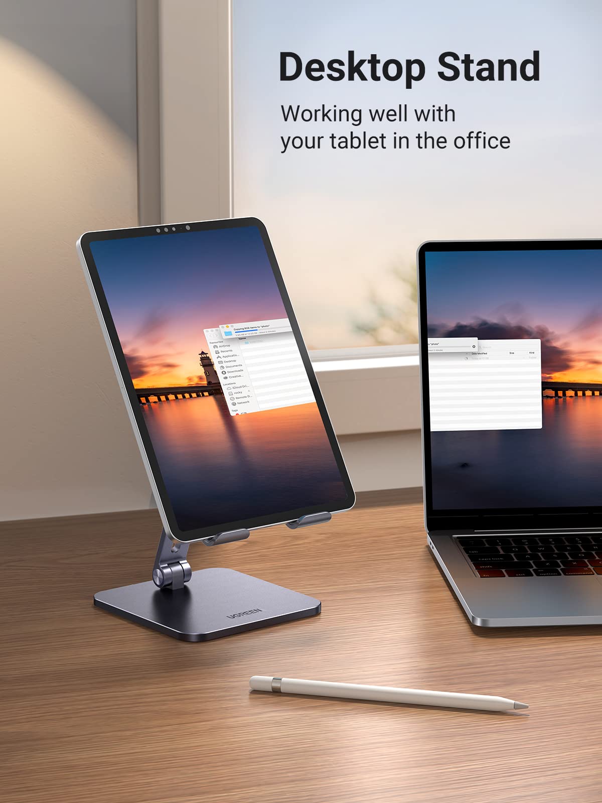 Deal Tablet Stand Holder for Desk Grey/Silver