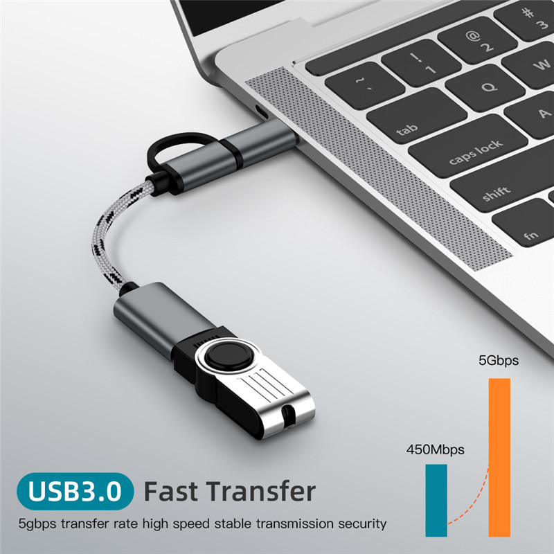 Type-C Micro USB to USB 3.0 2 In 1 Adapter