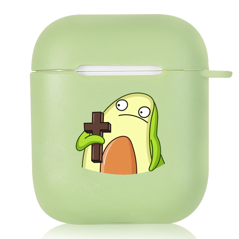 Cute Avocado Candy Color AirPods AirPods Pro Soft Silicone Case