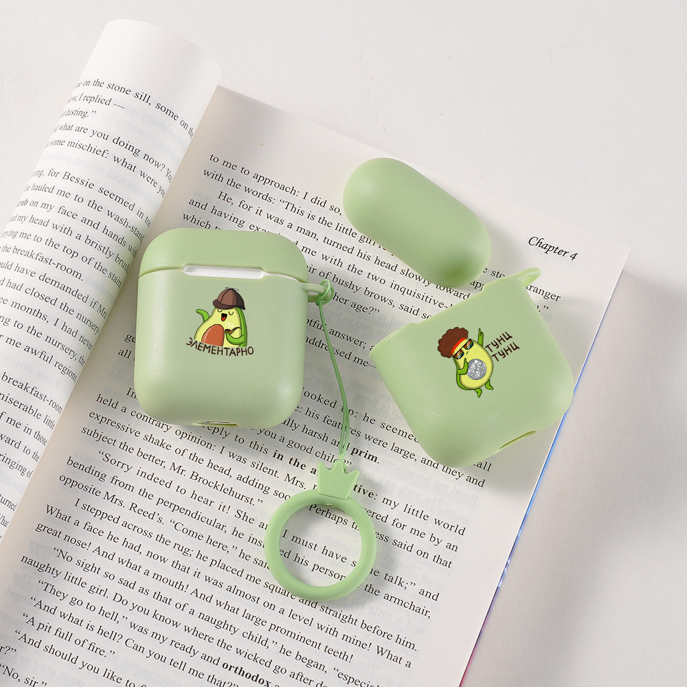 Cute Avocado Candy Color AirPods AirPods Pro Soft Silicone Case