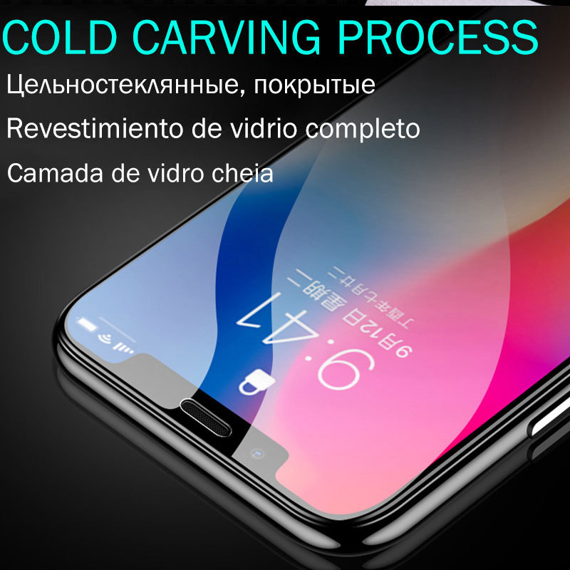3Pcs Full Cover Tempered Glass Screen Protector for iPhone